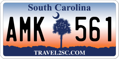 SC license plate AMK561