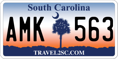 SC license plate AMK563