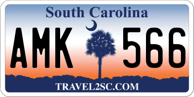 SC license plate AMK566