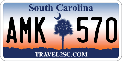 SC license plate AMK570
