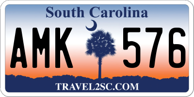 SC license plate AMK576