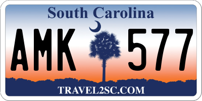 SC license plate AMK577