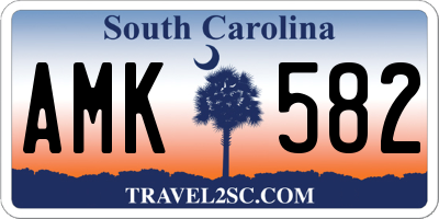 SC license plate AMK582