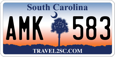 SC license plate AMK583