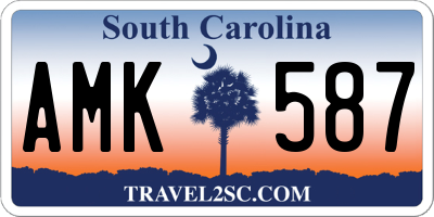 SC license plate AMK587