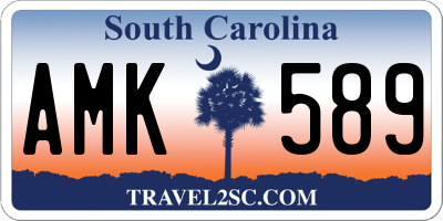 SC license plate AMK589