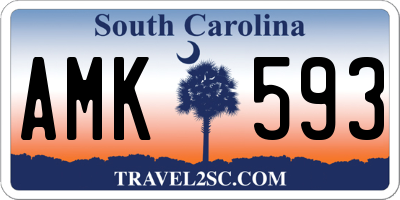 SC license plate AMK593