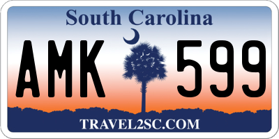 SC license plate AMK599