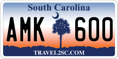 SC license plate AMK600