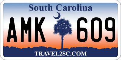 SC license plate AMK609