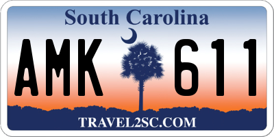 SC license plate AMK611