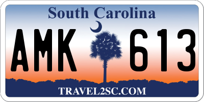 SC license plate AMK613