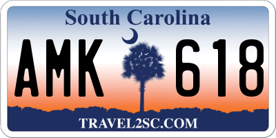 SC license plate AMK618