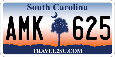 SC license plate AMK625