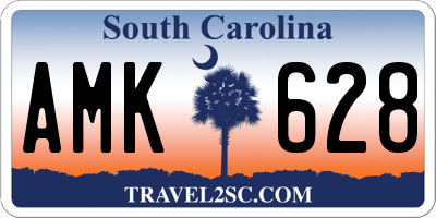 SC license plate AMK628