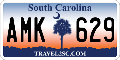 SC license plate AMK629