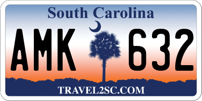 SC license plate AMK632
