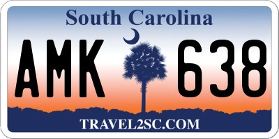 SC license plate AMK638