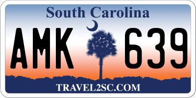 SC license plate AMK639