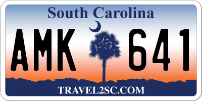 SC license plate AMK641