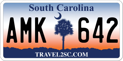 SC license plate AMK642