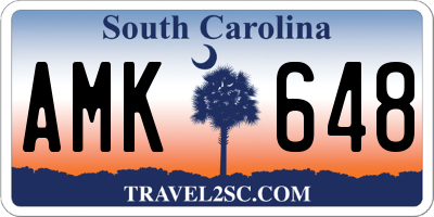 SC license plate AMK648