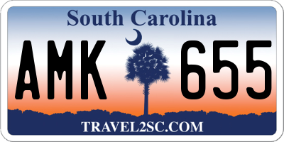 SC license plate AMK655