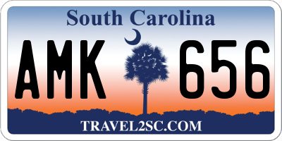 SC license plate AMK656