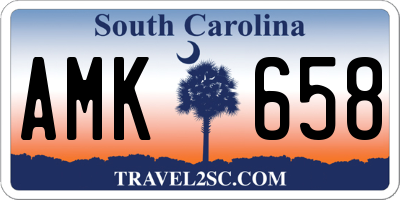 SC license plate AMK658