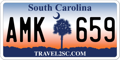SC license plate AMK659