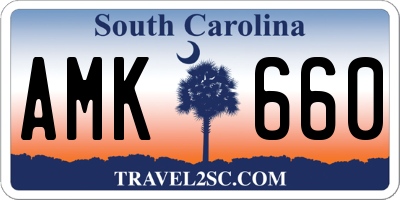 SC license plate AMK660
