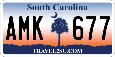 SC license plate AMK677
