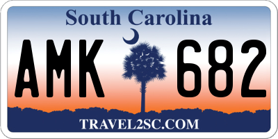 SC license plate AMK682