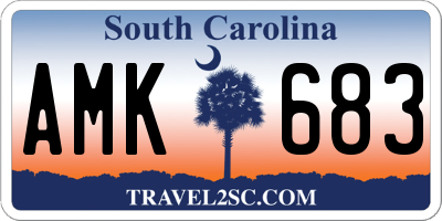 SC license plate AMK683