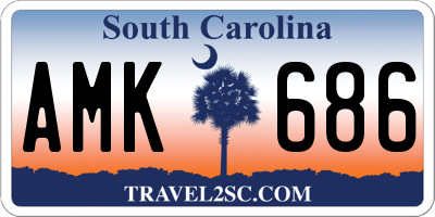 SC license plate AMK686