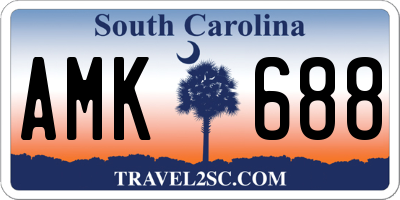 SC license plate AMK688