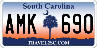 SC license plate AMK690