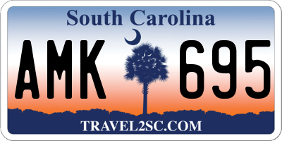 SC license plate AMK695