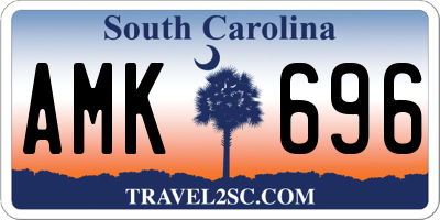 SC license plate AMK696