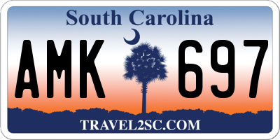 SC license plate AMK697