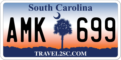 SC license plate AMK699
