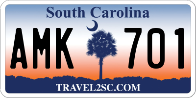 SC license plate AMK701