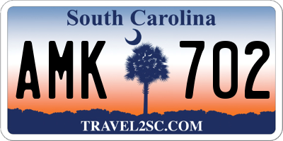 SC license plate AMK702