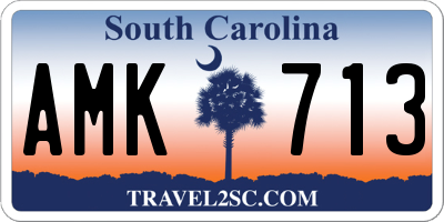 SC license plate AMK713