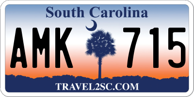 SC license plate AMK715