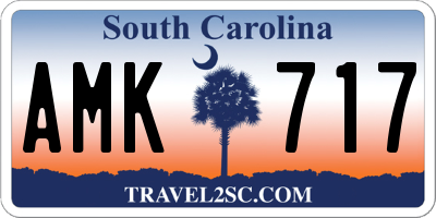 SC license plate AMK717