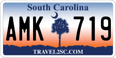 SC license plate AMK719