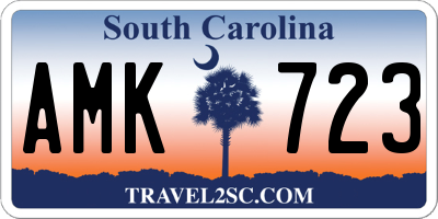 SC license plate AMK723