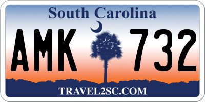 SC license plate AMK732