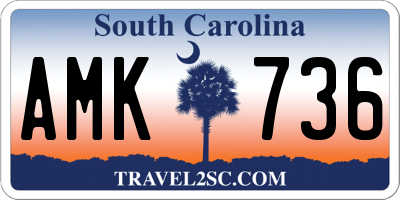 SC license plate AMK736